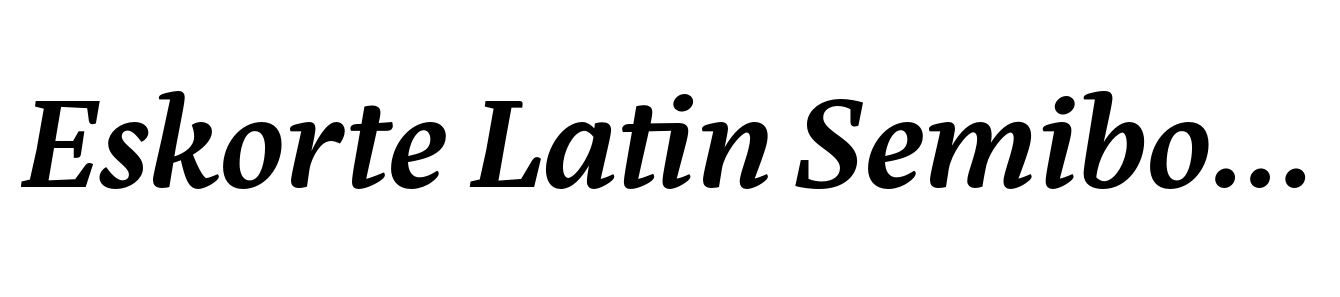 Eskorte Latin Semibold Italic